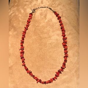 Amber & Coral Necklace